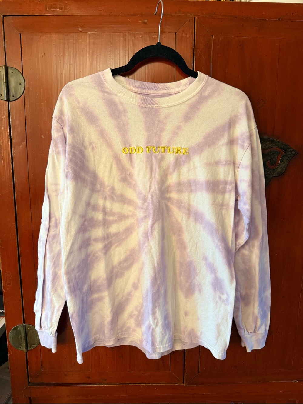 Odd Future Vintage Lavender Tie-Dye Long Sleeve Cotton Tee